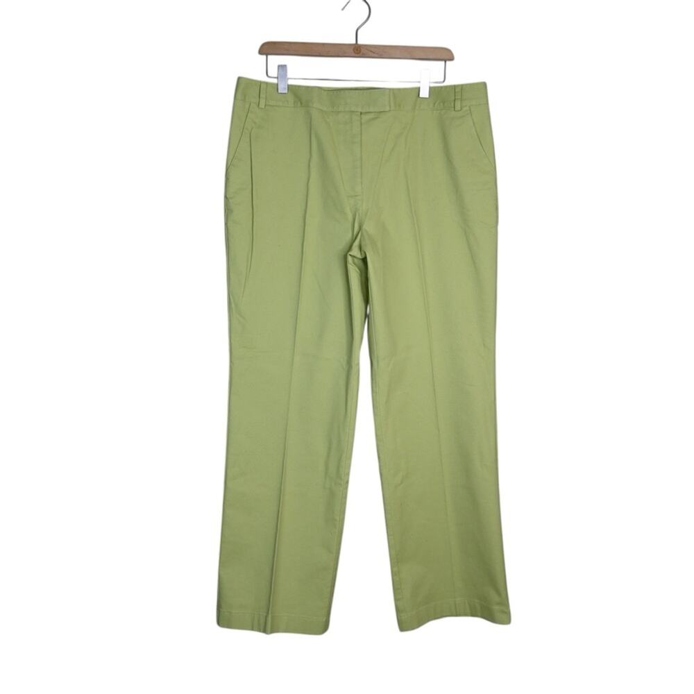 Talbots Petites Womens 16P Light Green Khaki Chino Pants NEW